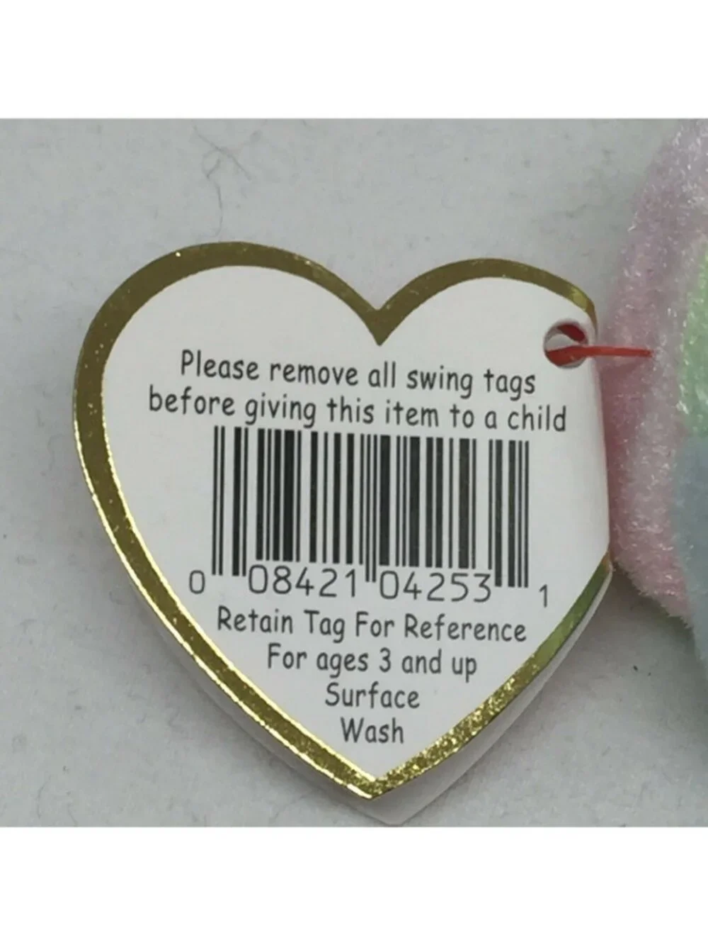 Ty Beanie Baby B.B. Bear Birthday Badge Colorful Plush Stuffed Animal W Tag 1999